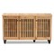 Baxton Studio Fernanda Modern and Contemporary Oak Brown Finished Wood 3-Door Shoe Cabinet 189-11990-ZORO - alternate 3